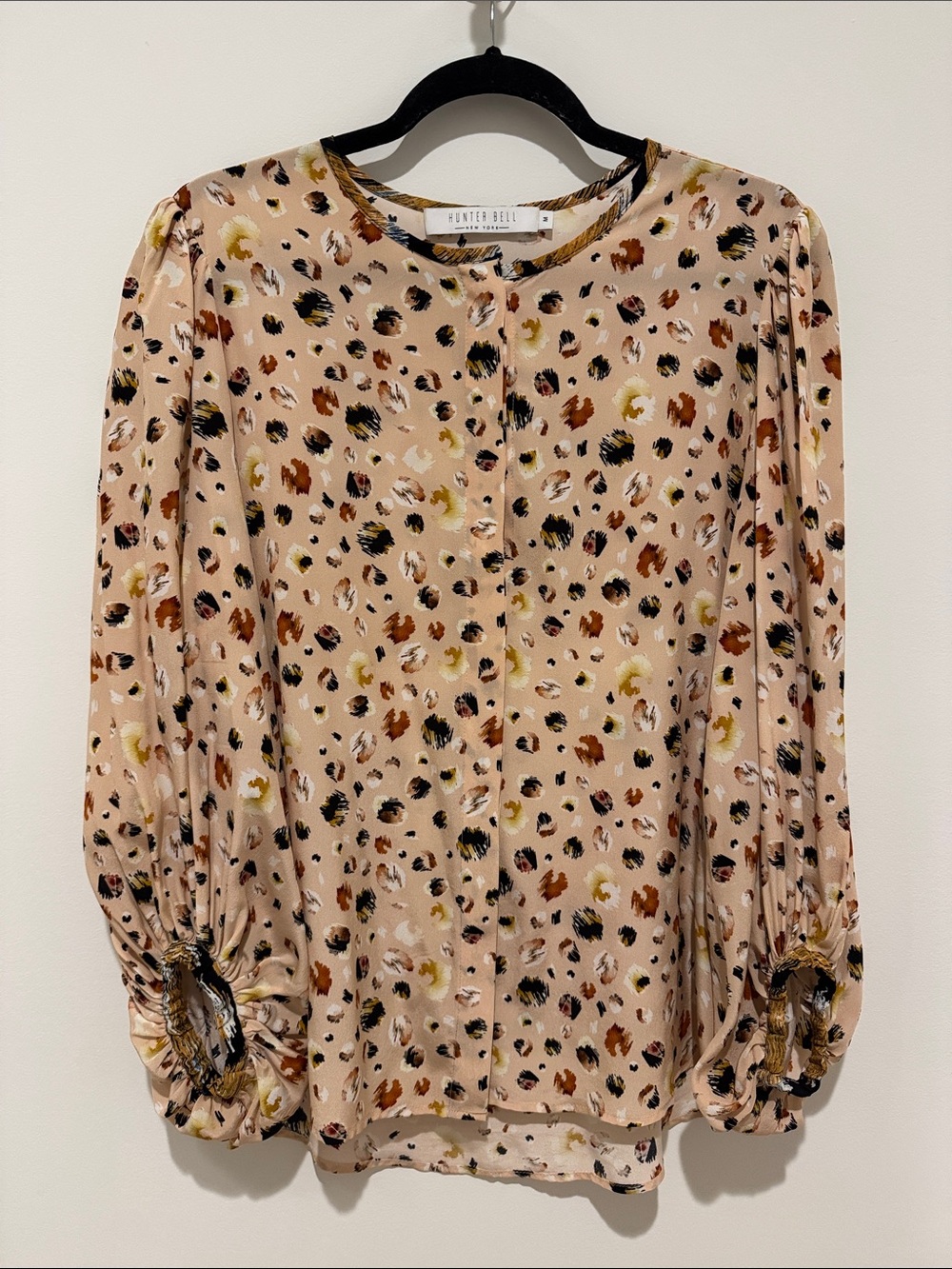 Hunter Bell Blouson-Sleeve Printed Top - Blush Multi